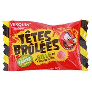 bonbon tete brulee fraise