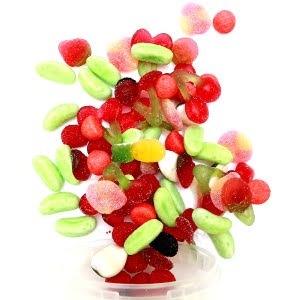 pot tutti frutti renverse melange bonbons aux fruits